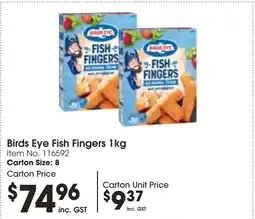 Campbells Wholesale Birds Eye Fish Fingers 1kg offer