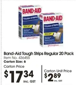 Band-Aid Tough Strips Regular 20 Pack 1.1 Litre