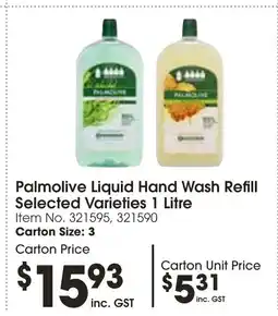 Campbells Wholesale Palmolive Liquid Hand Wash Refill offer