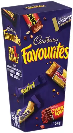 IGA Cadbury Favourites 340‑352g or Toblerone Pralines 180g Selected Varieties offer