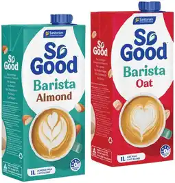 IGA Sanitarium So Good Barista Oat or Almond Milk 1 Litre offer