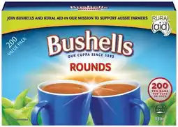 IGA Bushells Rounds Tea Bags 200 Pack offer