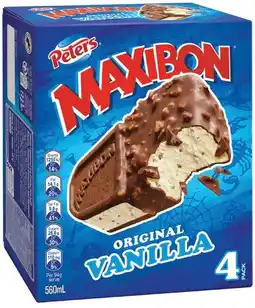 IGA Peters Maxibon 4 Pack Selected Varieties offer