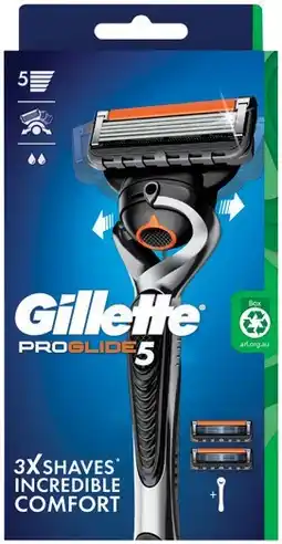 IGA Gillette ProGlide5 Men's Razor Handle + 2 Cartridges offer
