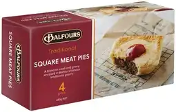 IGA Balfours Traditional Square Meat Pies 4 Pack offer