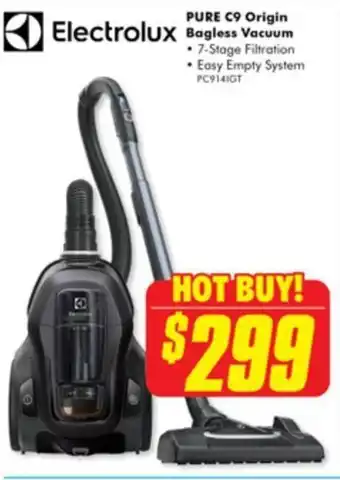 The Good Guys PURE C9 Origin Bagless Vacuum offer