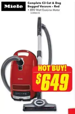 The Good Guys Complete C3 Cat & Dog Bagged Vacuum - Red offer