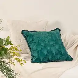 Pillow Talk Enchanted Garden Embroidered Velvet Square Cushion by M.U.S.E offer