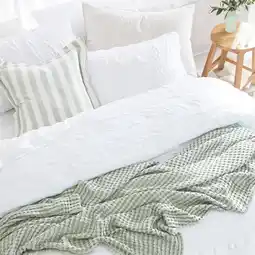 Pillow Talk Greta White Quilt Cover Set by Essentials offer