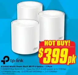 The Good Guys AX3000 Whole Home Mesh Wi-Fi 6 System - 3 Pack offer