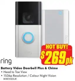 The Good Guys Battery Video Doorbell Plus & Chime offer
