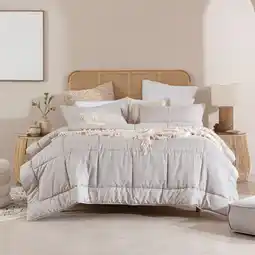 Pillow Talk Snoozi Cube Natural Comforter Set by Essentials offer