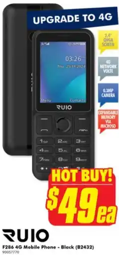 The Good Guys F286 4G Mobile Phone - Black B2432 offer