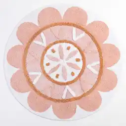 Pillow Talk Folk Flower Round Bath Mat by Habitat offer