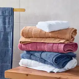Pillow Talk Charlie Stripe Turkish Cotton Towel Range by Habitat offer