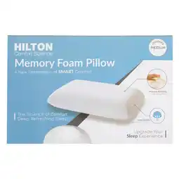 Pillow Talk Comfort Science Standard Medium Memory Foam Pillow by Hilton offer