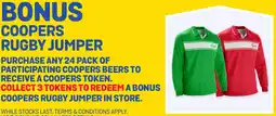 SipnSave BONUS COOPERS RUGBY JUMPER offer