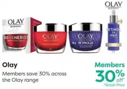 National Pharmacies Members save 30% across the Olay range offer