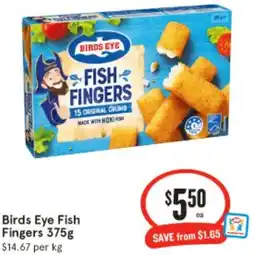 IGA Birds Eye Fish Fingers 375g offer