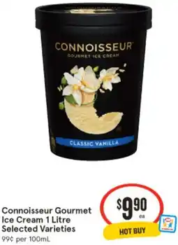 IGA Connoisseur Gourmet Ice Cream 1 Litre Selected Varieties offer