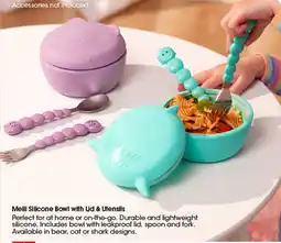 Coles Melii Silicone Bowl with Lid & Utensils offer
