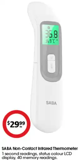 Coles SABA Non-Contact Infrared Thermometer offer
