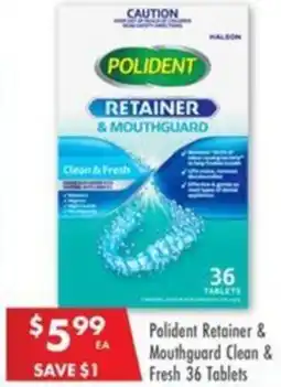 Polident Retainer & Mouthguard Clean & Fresh 36 Tablets
