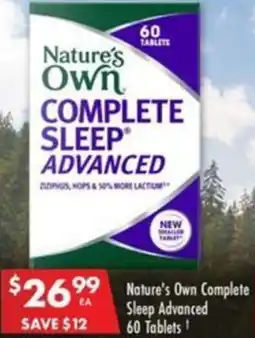 Pharmacy4Less Nature's Own Complete Sleep Advanced 60 Tablets offer
