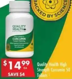 Quality Health High Strength Curcumin 50 Tablets