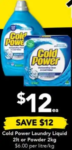 Drakes Cold Power Laundry Liquid 2lt or Powder 2kg offer