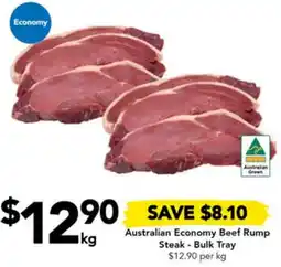 Drakes Australian Economy Beef Rump Steak - Bulk Tray offer