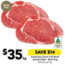 Drakes Australian Grain Fed Beef Scotch Fillet - Bulk Tray offer