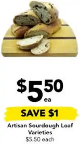Drakes Artisan Sourdough Loaf Varieties offer