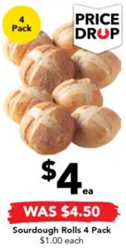 Drakes Sourdough Rolls 4 Pack offer