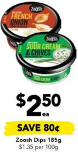 Drakes Zoosh Dips 185g offer