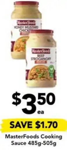 Drakes MasterFoods Cooking Sauce 485g-505g offer