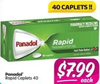 Your Discount Chemist Panadol Rapid 40 Caplets offer