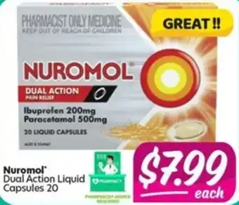 Your Discount Chemist Nuromol Dual Action 20 Capsules offer