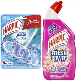Coles Harpic Fresh Power Liquid 700mL or In The Bowl Toilet Cleaner 39g offer
