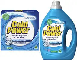 Coles Cold Power Laundry Liquid 2 Litre or Powder 2kg offer