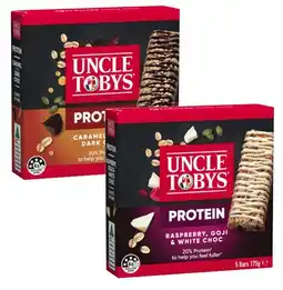 Coles Uncle Tobys Protein Muesli Bar 175g offer