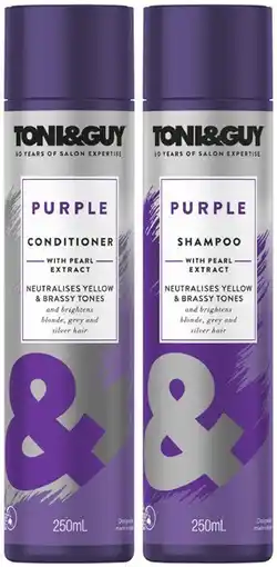 Coles Toni & Guy Shampoo or Conditioner 250mL offer