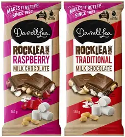 Coles Darrell Lea Block Chocolate 160g-180g offer