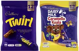 Coles Cadbury Sharepacks 120g-180g offer