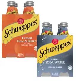 Coles Schweppes Mixers or Soft Drink 4x300mL offer