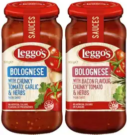 Coles Leggo's Chunky Pasta Sauce 490g-500g offer