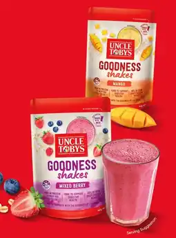 Coles Uncle Tobys Goodness Shake 140g offer