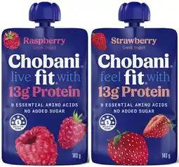 Coles Chobani Fit Protein Yogurt Pouch 140g offer