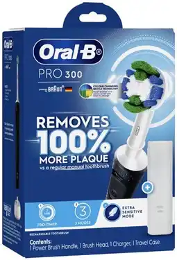 Coles Oral B Pro 300 Electric Toothbrush 1 Pack offer