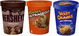 Coles Hershey's, Reese's or Violet Crumble Ice Cream Tub 1 Litre offer